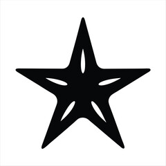 Stylized Star with Inner Ellipses and Rounded Edges Against White Backdrop