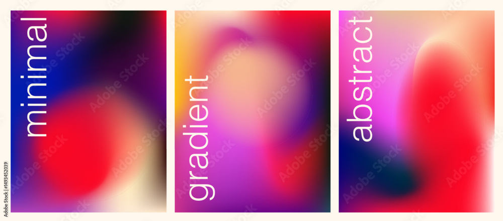 Fototapete modern vector illustration featuring bold, vibrant gradient mesh backgrounds. the futuristic gradien