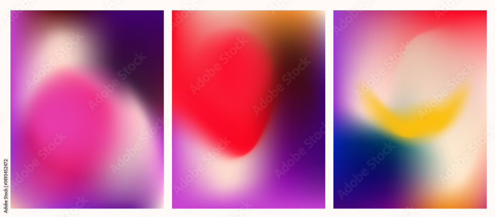 Leinwandbilder modern vector illustration featuring bold, vibrant gradient mesh backgrounds. the futuristic gradien