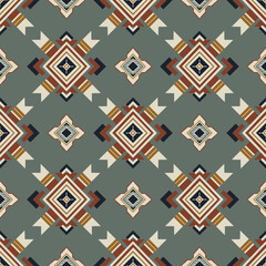 Aztec and tribal geometric fabric patterns in earth tone colors. Perfect for textile design, fashion fabrics, home decor, and digital backgrounds