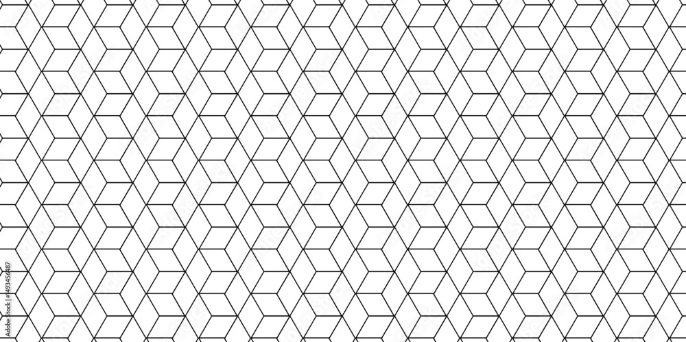 Poster vector seamless pattern with hexagon square cube geometric pattern shapes grid metal element texture