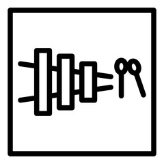 xylophone line icon