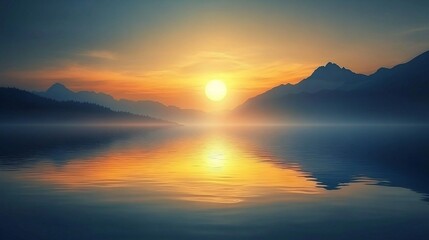 Fototapeta premium sunset in the mountains