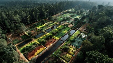 Ai directed agricultural zone showing compost enrichment instead of fertilizers deep soil moisture mapping for water savings