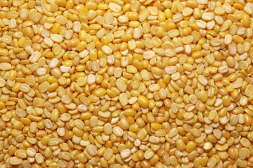 full-frame wallpaper. Indian spicy snack made with roasted Mung beans. Top View