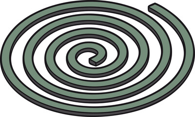 Fototapeta premium Simple Mosquito Coil Icon in Vector Format
