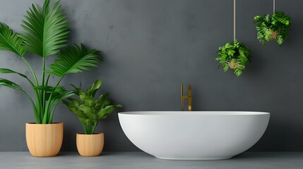 Spa like urban bathroom with city skyline view