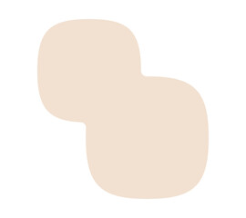 シンプルでおしゃれな薄い茶色の抽象的な形 -  あしらい･フレーム･背景の液体シェイプ素材