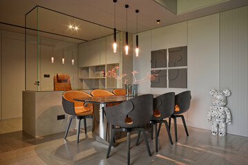 3d render modern living room