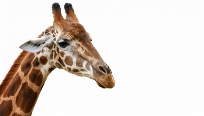 Fototapeta premium a giraffe isolated on transparent and white background