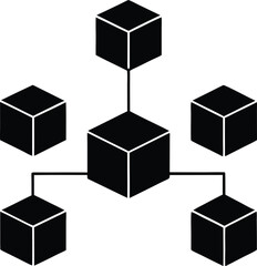 3d cubes on white background