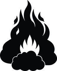 vector illustration of a burning flame