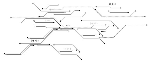 Abstract background electronic print circuit dot.