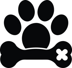Fototapeta premium paw print icon