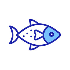 Blue fish vector illustration on black background
