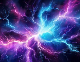 Fototapeta premium blue and purple lightning background