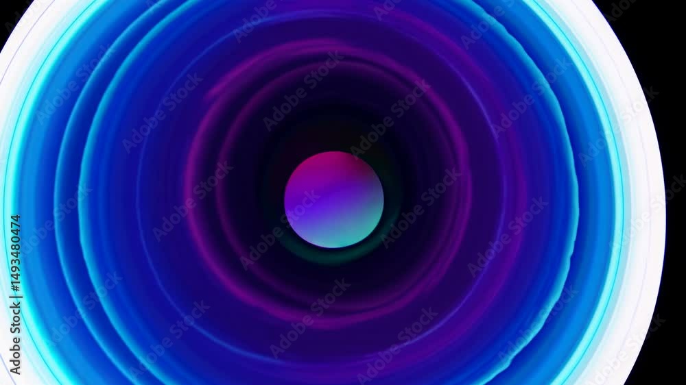 Poster colorful vortex animation with a glowing core, perfect for visual effects and motion graphics projec