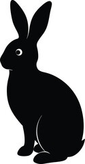 Fototapeta premium black silhouette of a rabbit