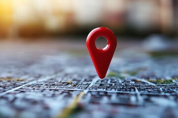 Strategic placement of a pin icon for real estate investments.