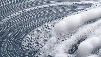 abstract background featuring white soapy foam texture shampoo foam with bubbles