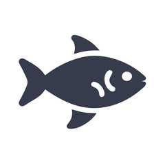 Simple fish illustration on black background
