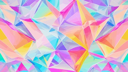 Obraz premium Colorful abstract geometric background with triangular shapes and gradients in soft pastel tones