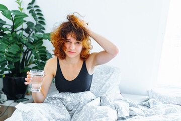 morning headache woman hangover