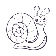 Snail line art vector clipart illustration