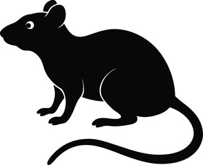 black silhouette of a mouse
