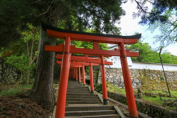 Naklejka premium 兵庫県勝岡市 有子山稲荷神社への道