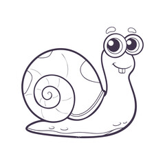 Snail line art vector clipart illustration