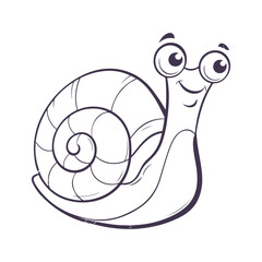 Snail line art vector clipart illustration