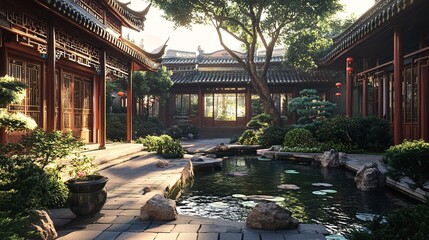 tropical resort hotel