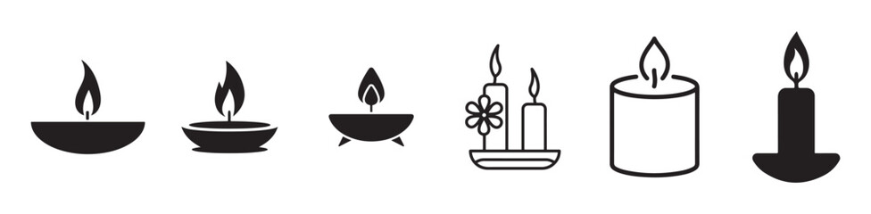 Religion icon symbol. Candle icon. Burning candle on white background. Vector illustration eps 10