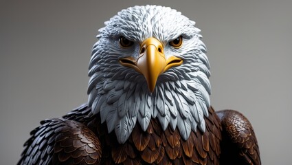 Obraz premium Bald eagle emblem portrait