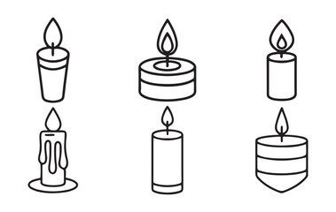 Religion icon symbol. Candle icon. Burning candle on white background. Vector illustration eps 10