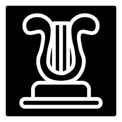 lyre glyph icon
