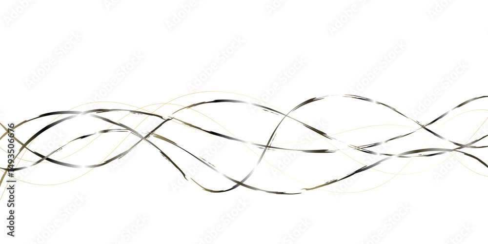 Fototapete elegant abstract design with intertwined silver and gold lines.this abstract graphic features interw