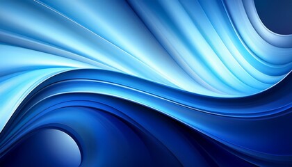 blue gradient blending into a fluid wave design