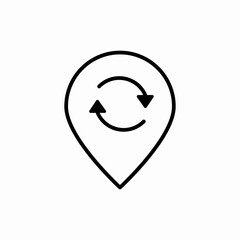 Location sync update point icon vector sign
