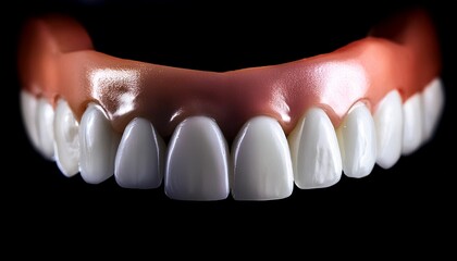 Fototapeta premium a close up of a fake tooth with a white filling