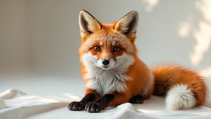 Obraz premium Picture of a delightful animal set against a background, such as a tiny fox.