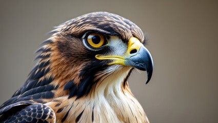 Fototapeta premium Hawk head in close-up