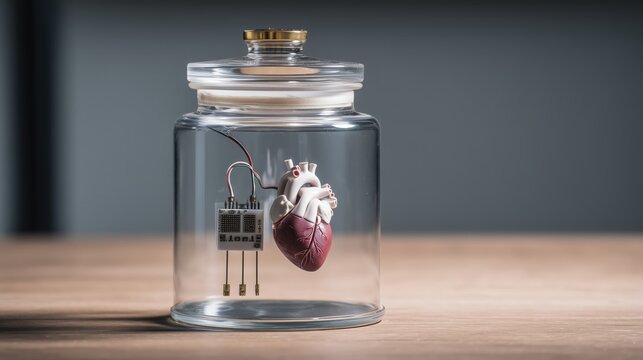 Scientific experiment heart dissection laboratory medical illustration controlled environment close-up anatomy study