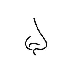 nose icon. nose Symbol sign for mobile concept and web design. Vector icon, Logo illustration, Vector graphics