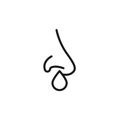 nose icon. nose Symbol sign for mobile concept and web design. Vector icon, Logo illustration, Vector graphics