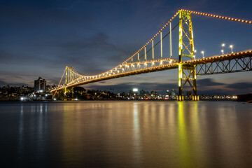 Fototapeta premium The Hercílio Luz Bridge is a suspension bridge located in Florianópolis, in the Brazilian state of Santa Catarina.