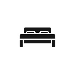 bed icon. bed Symbol sign for mobile concept and web design. Vector icon, Logo illustration, Vector graphics