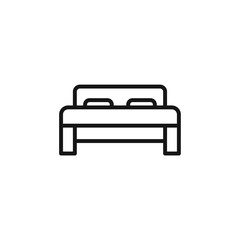 bed icon. bed Symbol sign for mobile concept and web design. Vector icon, Logo illustration, Vector graphics