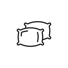 pillow icon. pillow Symbol sign for mobile concept and web design. Vector icon, Logo illustration, Vector graphics